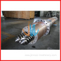 Parallel twin screw barrel for PVC